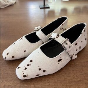 Topshop cow hair Mary Janes